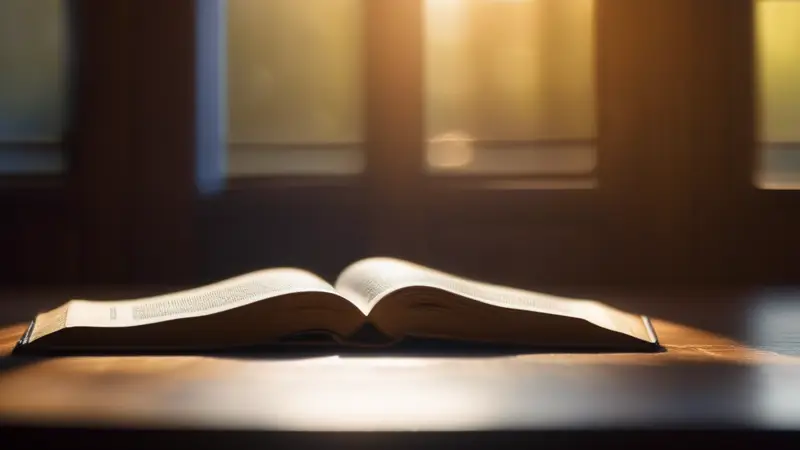 Open Bible in warm light
